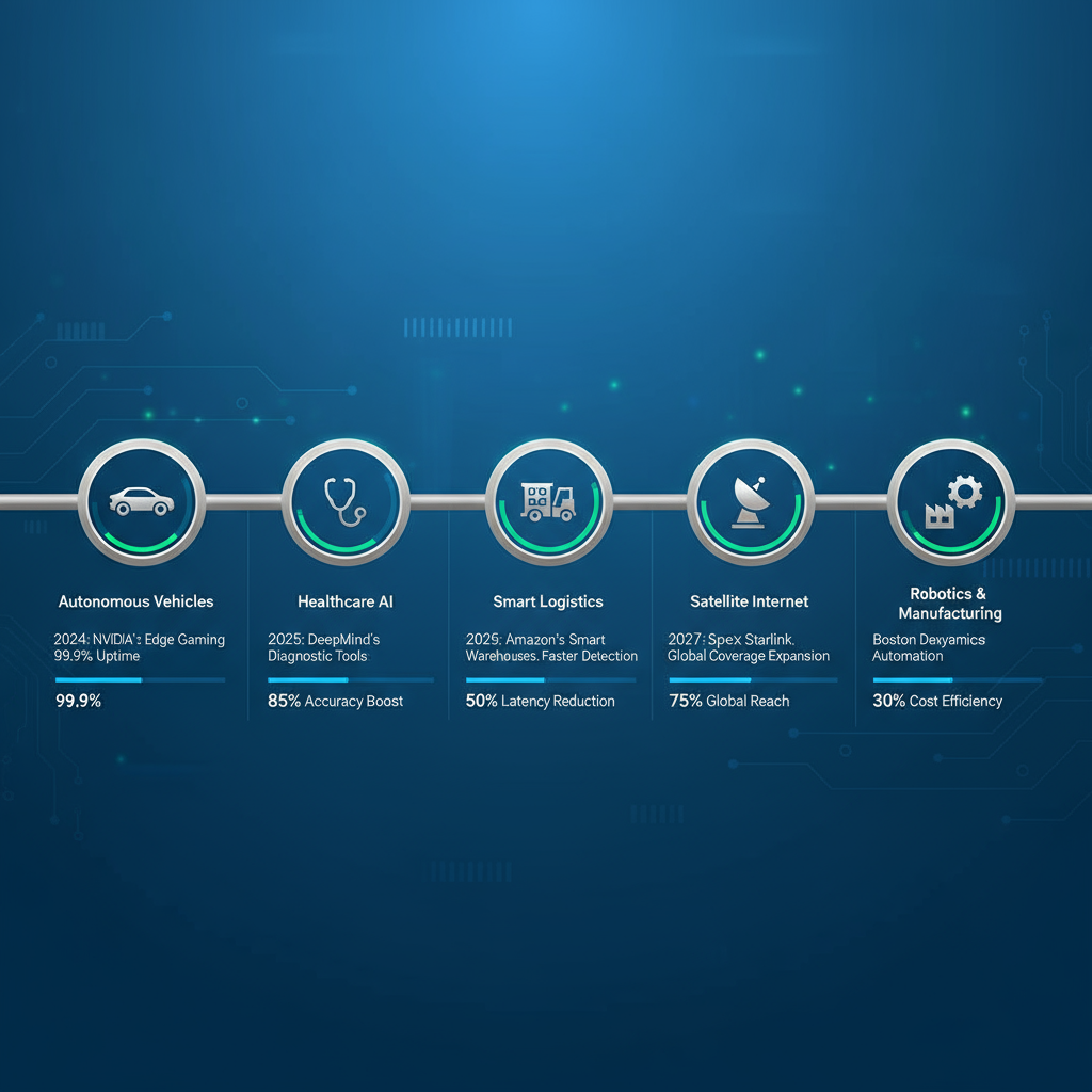 Timeline of edge computing success stories across industries.