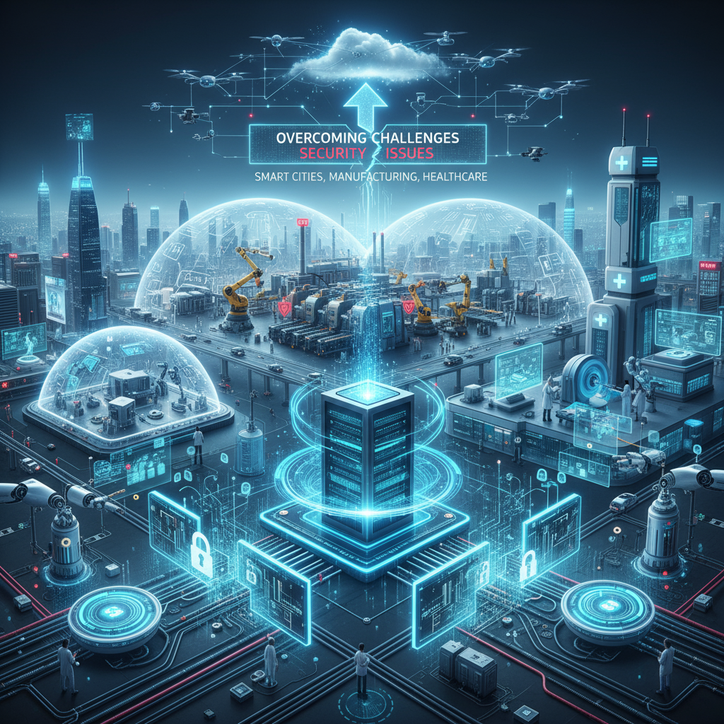 Edge Computing Interconnecting nodes visual image Challenges Security, Scalability, and Beyond