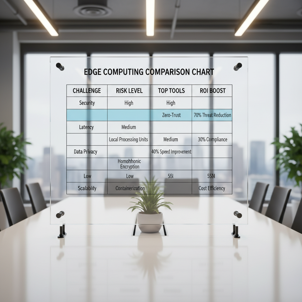 Edge computing challenges and strategic solutions overview.