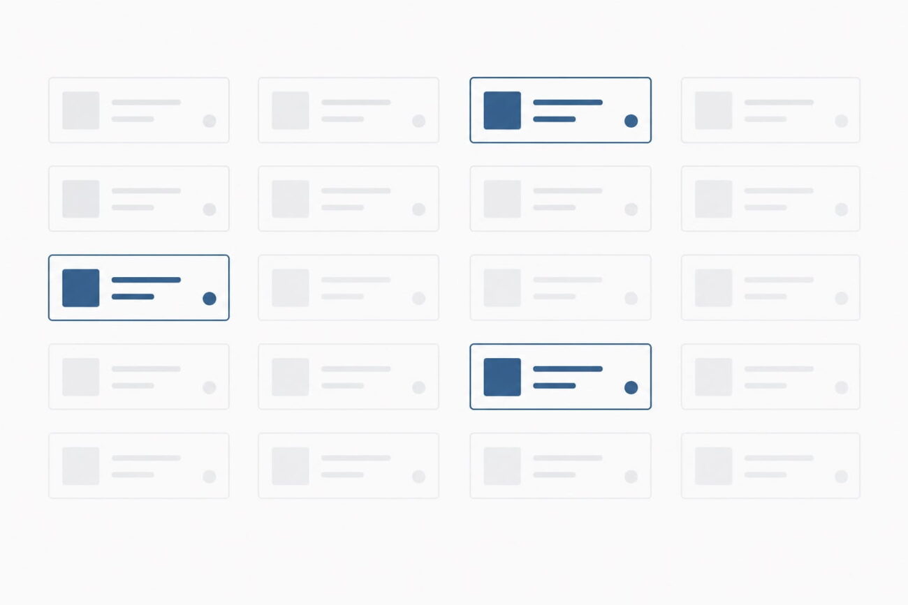 Minimal UI options showing the illusion of choice