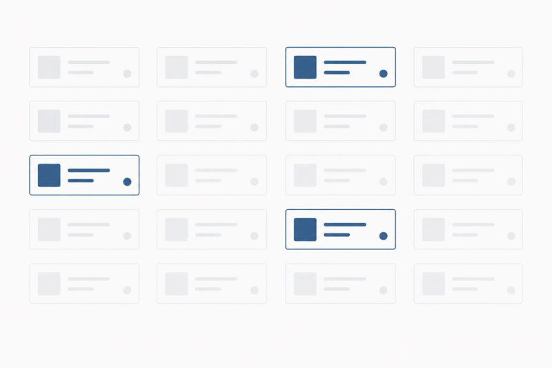 Minimal UI options showing the illusion of choice