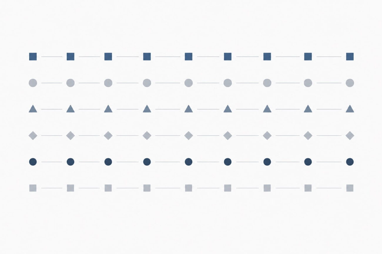 Abstract repeating shapes representing stability and consistency.